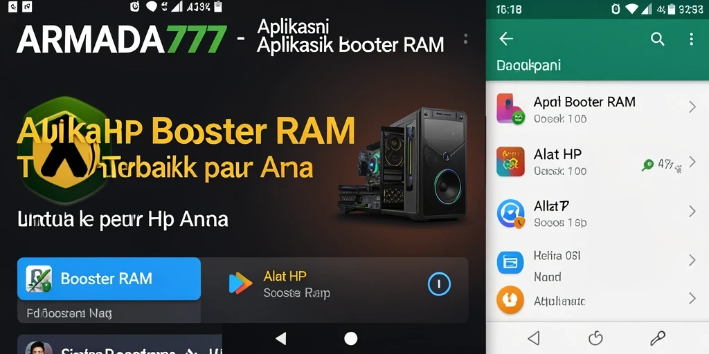Antarmuka aplikasi ARMADA777 yang sederhana dan mudah digunakan.