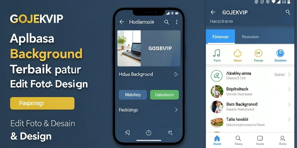 Antarmuka GOJEKVIP yang sederhana untuk menghapus background dengan mudah.