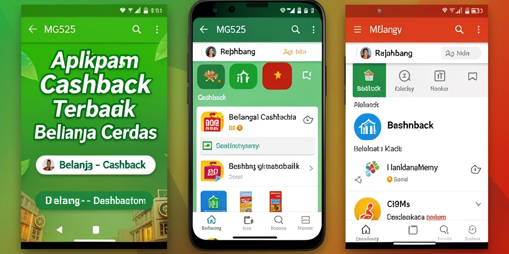 Antarmuka pengguna MG525 yang menampilkan fitur Cashback yang menarik.
